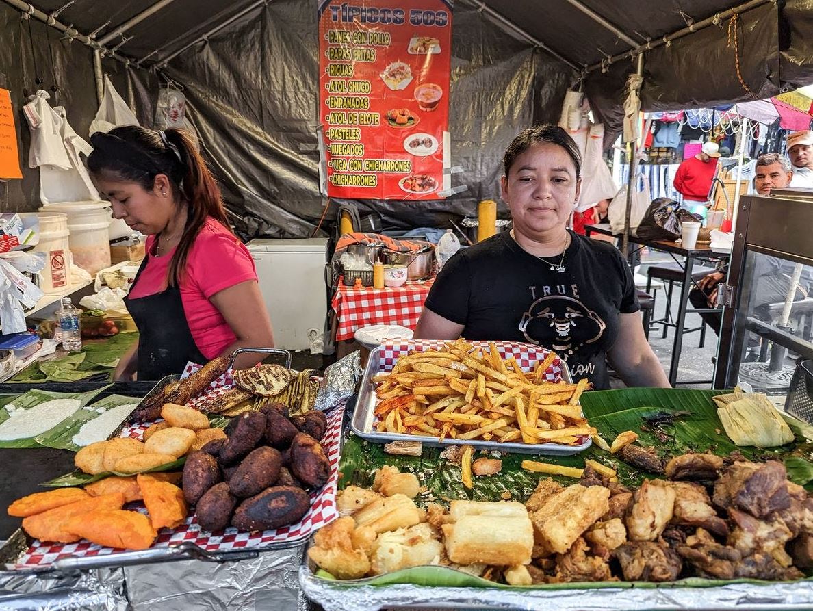 Everyday sellers turn corners into dining rooms and chatter into community